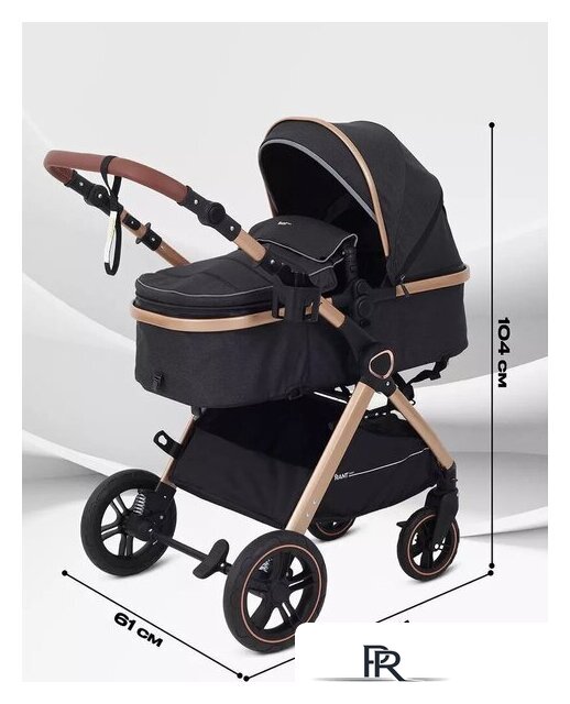 Универсальная коляска Rant Basic Roller Gold RA161 (2 в 1, black) - Изображение №3 — Интернет-магазин ПроЗаказ