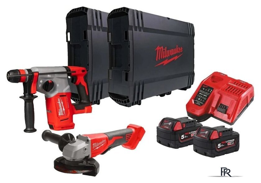  Milwaukee M18 BLPP2G-502X 4933498575 (перфоратор, болгарка, 2 АКБ, кейс) - Изображение №1 — Интернет-магазин ПроЗаказ