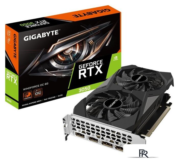 Видеокарта Gigabyte GeForce RTX 3050 Windforce OC 6G GV-N3050WF2OC-6GD - Изображение №2 — Интернет-магазин ПроЗаказ