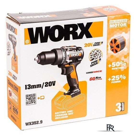Ударная дрель-шуруповерт Worx WX352.9 (без АКБ) - Изображение №4 — Интернет-магазин ПроЗаказ