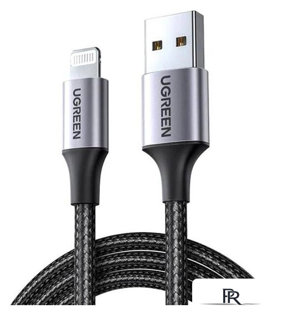 Кабель Ugreen US199 60156 USB Type-A - Lightning (1 м, черный/серый) - Изображение №1 — Интернет-магазин ПроЗаказ