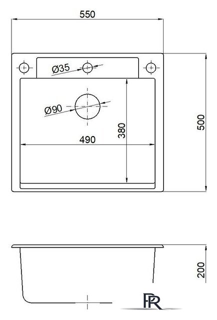 Кухонная мойка Marblan Cubi (серебристый, с сифоном) - Изображение №6 — Интернет-магазин ПроЗаказ