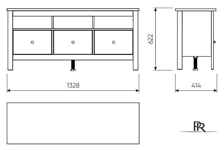 Тумба Mio Tesoro Сага 2.08.03.090.1 (белый) - Изображение №5 — Интернет-магазин ПроЗаказ