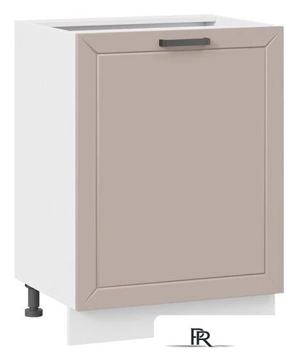 Шкаф напольный Трия Лорас 1Н6 с одной дверью (белый/холст латте) - Изображение №1 — Интернет-магазин ПроЗаказ