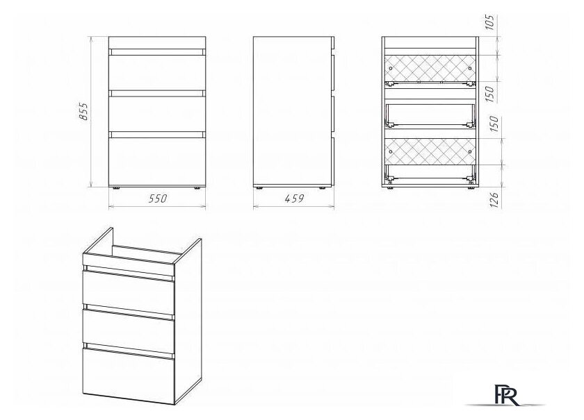  Misty Тумба с умывальником Фостер 55 + Гавана 120 D R - Изображение №4 — Интернет-магазин ПроЗаказ