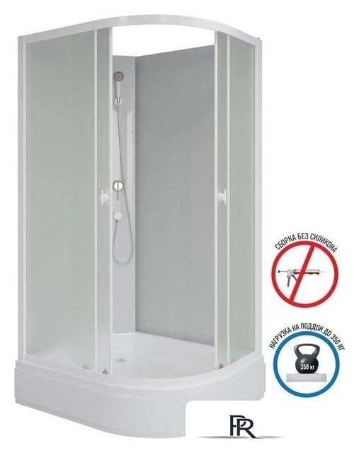 Душевая кабина Niagara Promo P100/70/26L/MT/BK 100x70x195 - Изображение №2 — Интернет-магазин ПроЗаказ