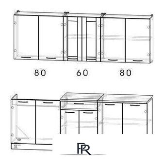 Готовая кухня Интерлиния Мила 22 (дуб молочный/дуб венге) - Изображение №2 — Интернет-магазин ПроЗаказ