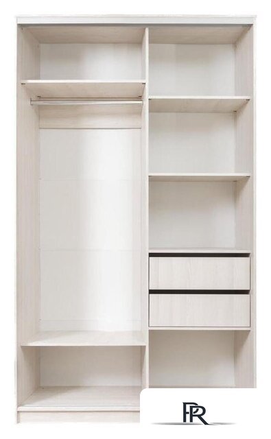 Шкаф-купе Рэйгрупп 138450 YYX Elgon РГ-05.03 (ясень снежный/ясень снежный/хром) - Изображение №2 — Интернет-магазин ПроЗаказ