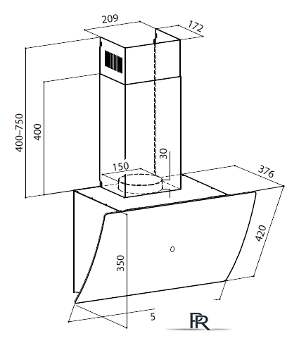 Кухонная вытяжка LEX Plaza GS 900 (белый) - Изображение №2 — Интернет-магазин ПроЗаказ