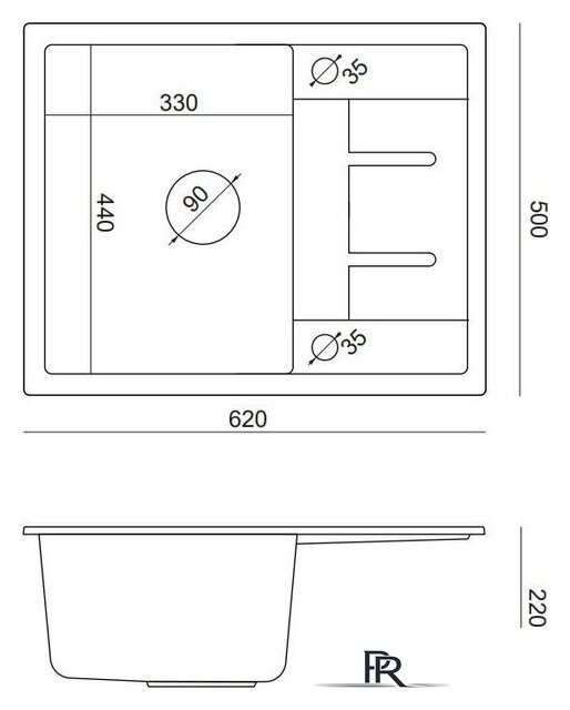 Кухонная мойка Quadron HB8210U5-G1_P2O - Изображение №6 — Интернет-магазин ПроЗаказ