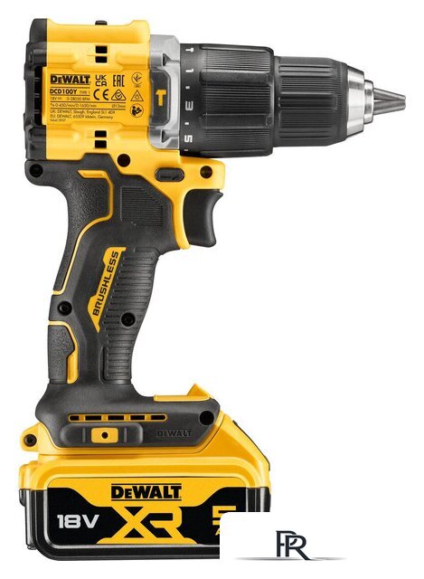 Ударная дрель-шуруповерт DeWalt DCD100YP2T (с 2-мя АКБ 5 Ач, кейс) - Изображение №4 — Интернет-магазин ПроЗаказ