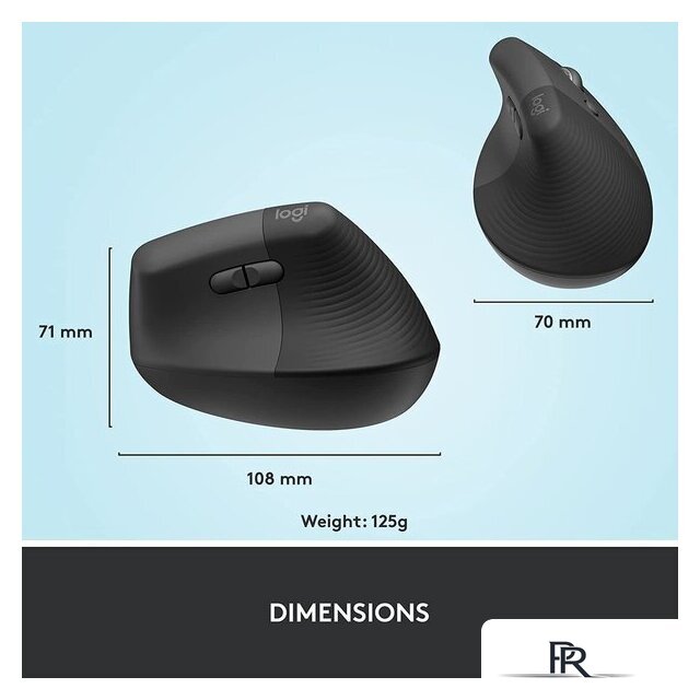 Вертикальная мышь Logitech Lift (графит) - Изображение №9 — Интернет-магазин ПроЗаказ