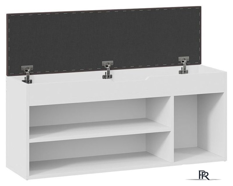 Банкетка Трия Тип 12 (белый ясень/велюр серый) - Изображение №6 — Интернет-магазин ПроЗаказ