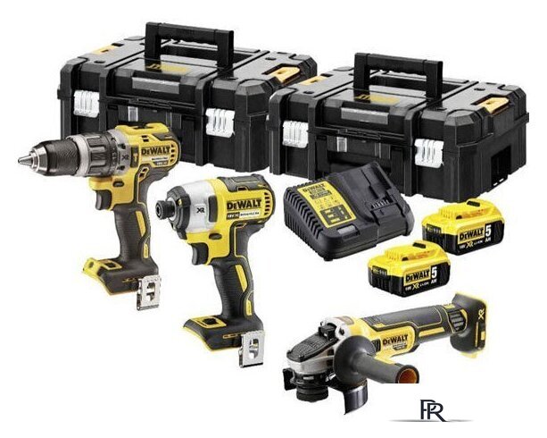  DeWalt DCK384P2T (шуруповерт, винтоверт, болгарка, 2 АКБ, кейс) - Изображение №1 — Интернет-магазин ПроЗаказ