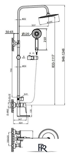 Душевая система  Agger Brilliant A0393344 - Изображение №13 — Интернет-магазин ПроЗаказ