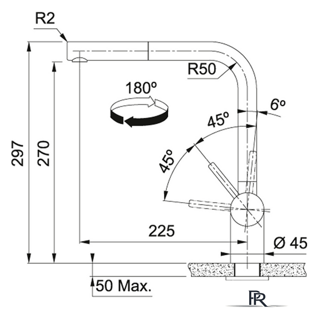 Смеситель Franke Atlas Neo Pull Out (черный) - Изображение №2 — Интернет-магазин ПроЗаказ