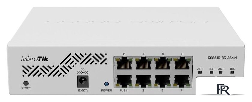 Настраиваемый коммутатор Mikrotik CSS610-8G-2S+IN - Изображение №1 — Интернет-магазин ПроЗаказ