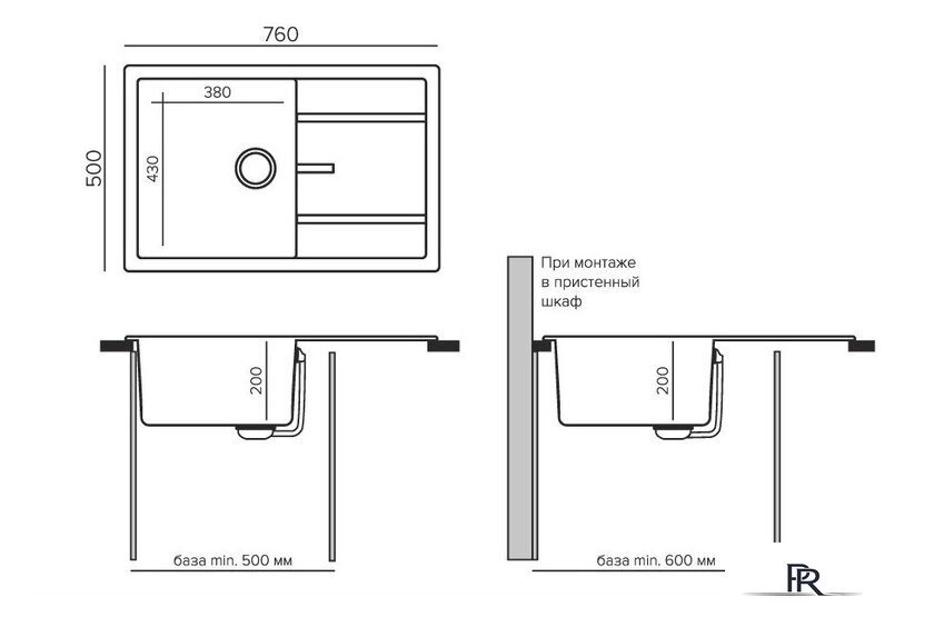 Кухонная мойка Tolero R-112 (саванна) - Изображение №3 — Интернет-магазин ПроЗаказ