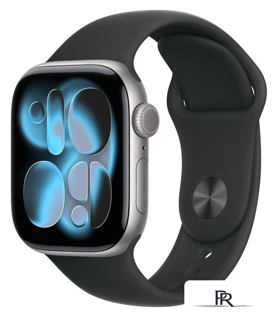 Умные часы Apple Watch Series 11 42 мм (алюминиевый корпус, космический серый/черный, спортивный силиконовый ремешок S/M) - Изображение №1 — Интернет-магазин ПроЗаказ