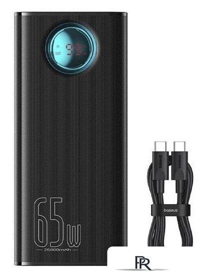 Внешний аккумулятор Baseus Amblight Digital Display Fast Charge Power Bank 65W 26800mAh (черный) - Изображение №5 — Интернет-магазин ПроЗаказ