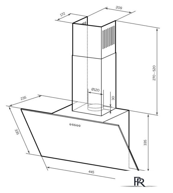 Кухонная вытяжка LEX Moza 450 (белый) - Изображение №4 — Интернет-магазин ПроЗаказ