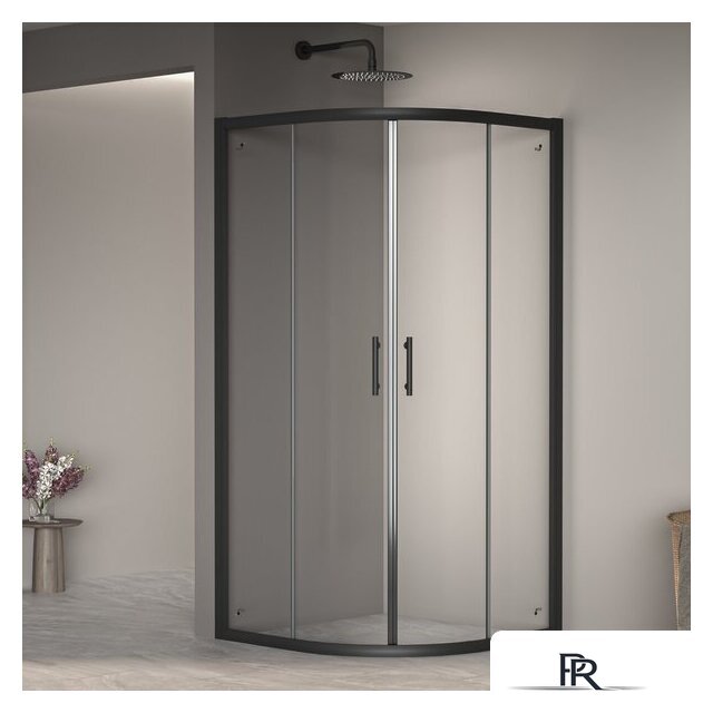 Душевой уголок RGW PA-51B 02085100-14 100x100 (черный/прозрачное стекло) - Изображение №1 — Интернет-магазин ПроЗаказ