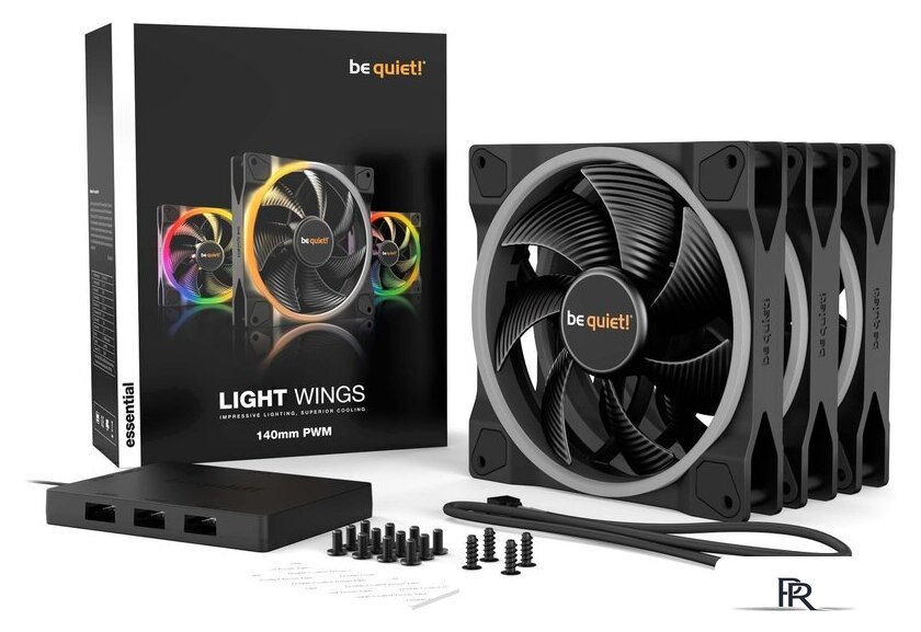 Комплект вентиляторов для корпуса с контроллером be quiet! Light Wings 140mm PWM High-Speed Triple-Pack BL079 - Изображение №6 — Интернет-магазин ПроЗаказ