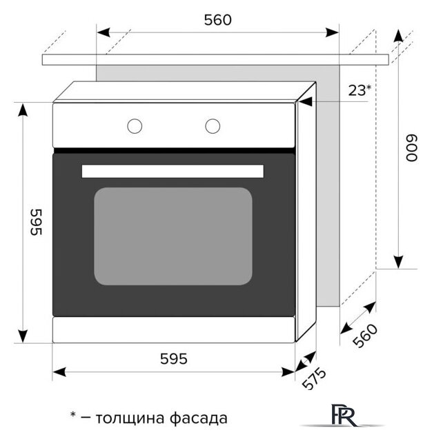Электрический духовой шкаф LEX EDM 6070 C BL - Изображение №2 — Интернет-магазин ПроЗаказ