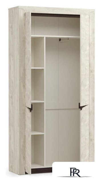 Шкаф распашной Олмеко Лючия 33.18 (бетон пайн белый/венге/белый) - Изображение №2 — Интернет-магазин ПроЗаказ