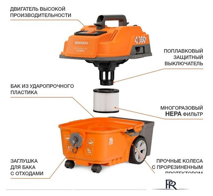 Пылесос Daewoo Power DAVC 2000 Home - Изображение №5 — Интернет-магазин ПроЗаказ