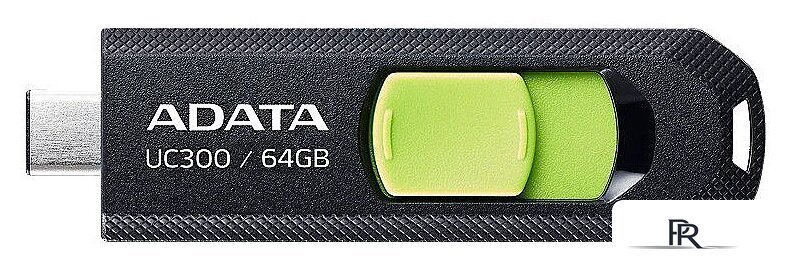 USB Flash ADATA UC300 64GB (черный/зеленый) - Изображение №1 — Интернет-магазин ПроЗаказ