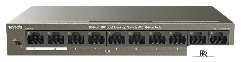 Неуправляемый коммутатор Tenda TEF1110P-8-63W - Изображение №1 — Интернет-магазин ПроЗаказ