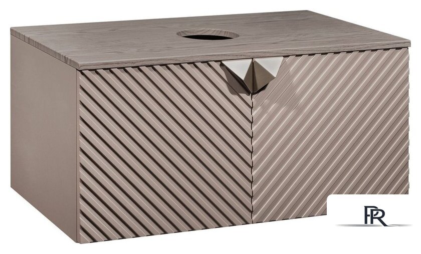  Runo Тумба под умывальник Runo Андорра 85 (подвесная, кашемир серый/дуб какао) - Изображение №2 — Интернет-магазин ПроЗаказ