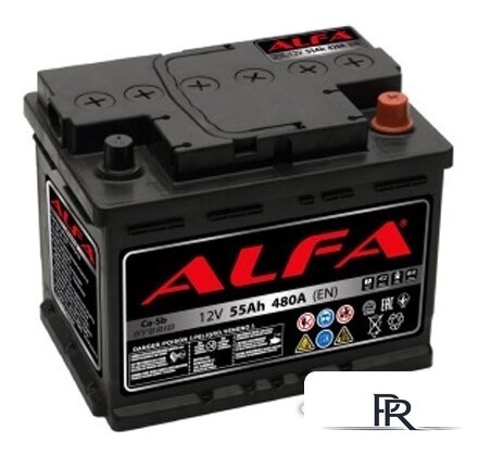 Автомобильный аккумулятор ALFA Hybrid 55 R (55 А·ч) - Изображение №1 — Интернет-магазин ПроЗаказ