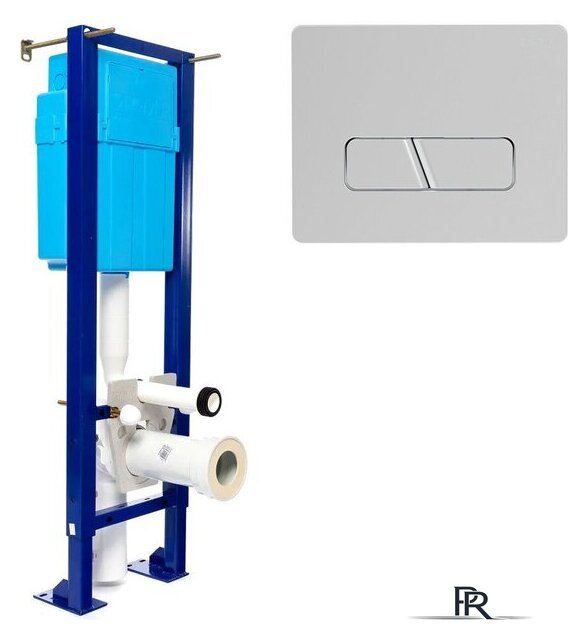 Инсталляция для унитаза SIAMP Bcu Ingenio с панелью Cut (хром глянец) - Изображение №1 — Интернет-магазин ПроЗаказ