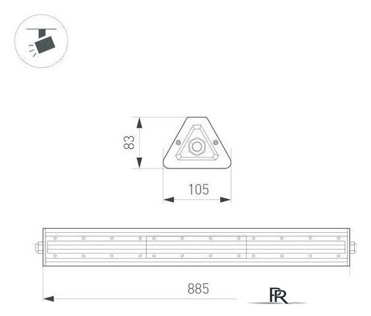 Линейный светильник Arlight SP-LAGERN-L885-150W Day4000 WH 60х110deg 052037 - Изображение №3 — Интернет-магазин ПроЗаказ