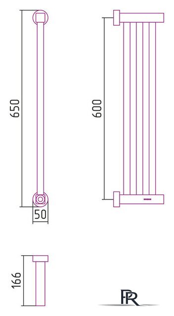 Полотенцесушитель Сунержа Хорда 4.0 600x166 30-0834-0600 - Изображение №3 — Интернет-магазин ПроЗаказ