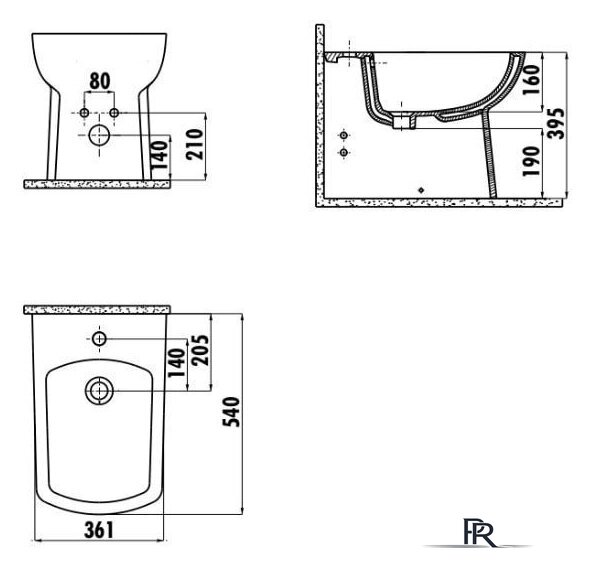 Биде Creavit Lara LR500-00CB00E-0000 - Изображение №2 — Интернет-магазин ПроЗаказ