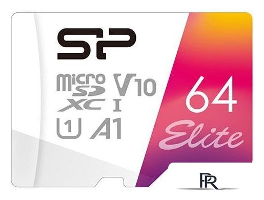 Карта памяти Silicon-Power Elite microSDXC SP064GBSTXBV1V20SP 64GB - Изображение №1 — Интернет-магазин ПроЗаказ
