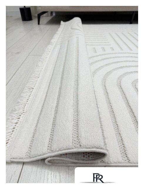 Ковер для жилой комнаты Radjab Carpet Поло Прямоугольник PL 255 12571RK (2.4x3.4, Cream) - Изображение №8 — Интернет-магазин ПроЗаказ