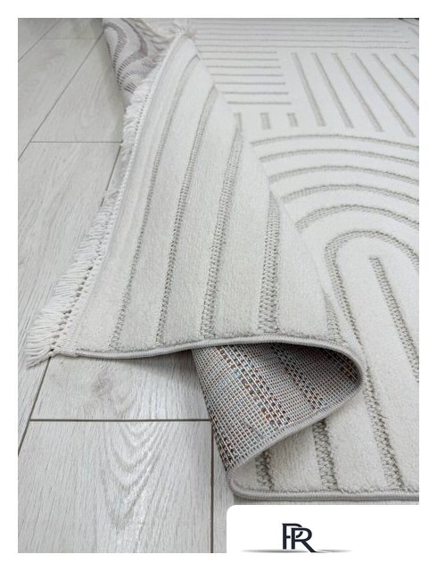 Ковер для жилой комнаты Radjab Carpet Поло Прямоугольник PL 255 12571RK (2.4x3.4, Cream) - Изображение №7 — Интернет-магазин ПроЗаказ
