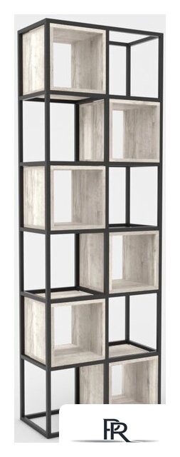 Стеллаж Hype Mebel Грос-2 70x210 (черный/древесина белая) - Изображение №1 — Интернет-магазин ПроЗаказ