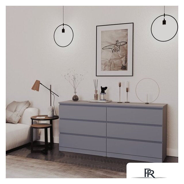 Комод Mio Tesoro Варма 6D (серый) - Изображение №5 — Интернет-магазин ПроЗаказ