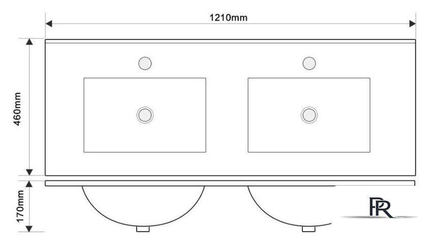  ЗОВ Тумба с умывальником Парма 120 P120LWP0MWHMC1A-OL120 (белый/белый галифакс) - Изображение №9 — Интернет-магазин ПроЗаказ