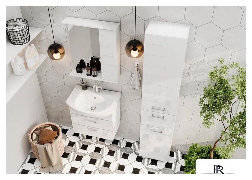  Volna Шкаф с зеркалом Joli 60 R (белый) - Изображение №4 — Интернет-магазин ПроЗаказ