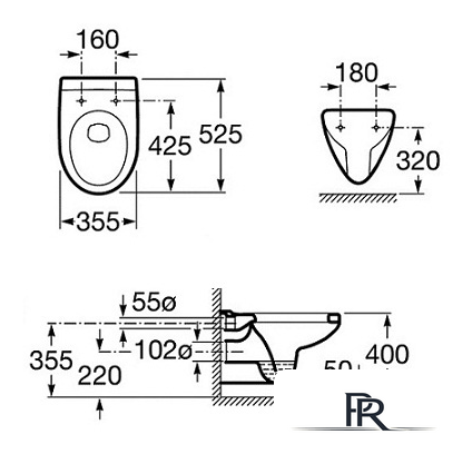 Унитаз подвесной Roca Laura [734630300R + ZRU8013920] - Изображение №4 — Интернет-магазин ПроЗаказ