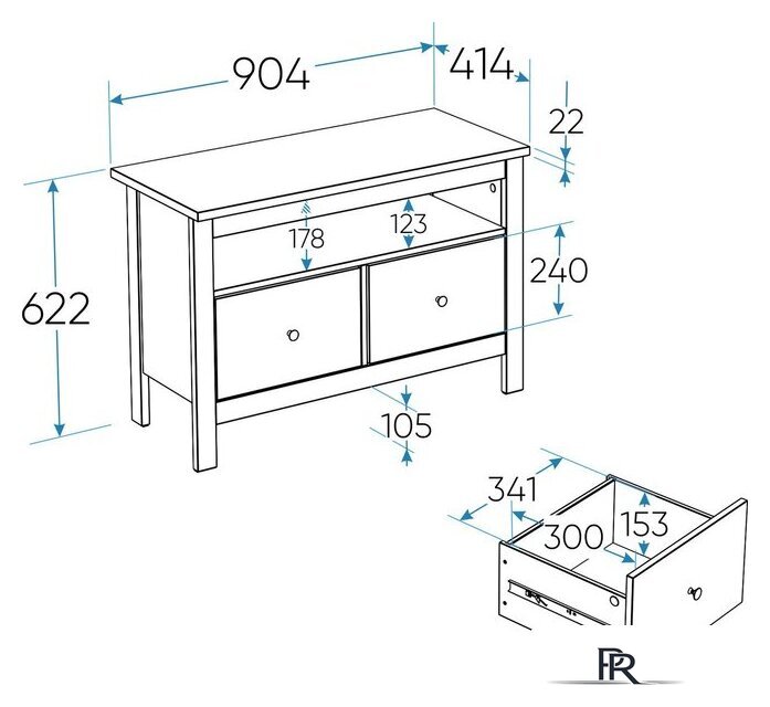 Тумба Mio Tesoro Сага 2.08.03.080.6 (темно-бирюзовый) - Изображение №7 — Интернет-магазин ПроЗаказ