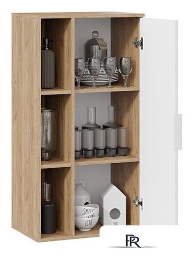 Шкаф распашной Трия Хилтон (дуб крафт золотой/белый матовый) - Изображение №3 — Интернет-магазин ПроЗаказ