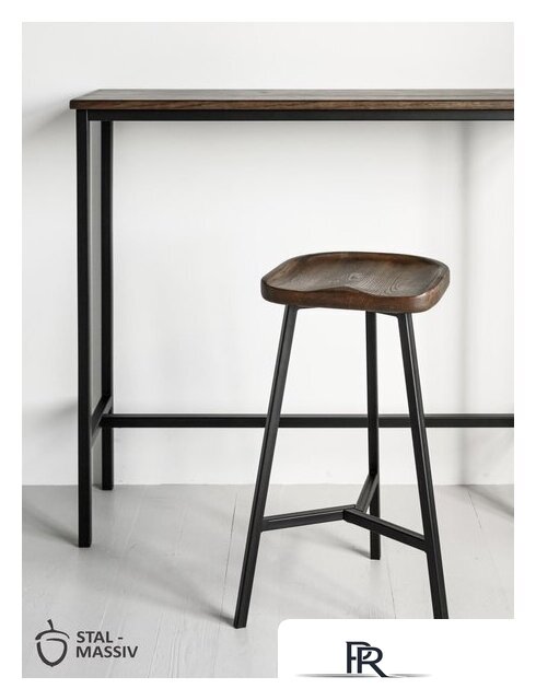 Табурет Stal-Massiv PopART-65 (дуб мореный/черный) - Изображение №7 — Интернет-магазин ПроЗаказ