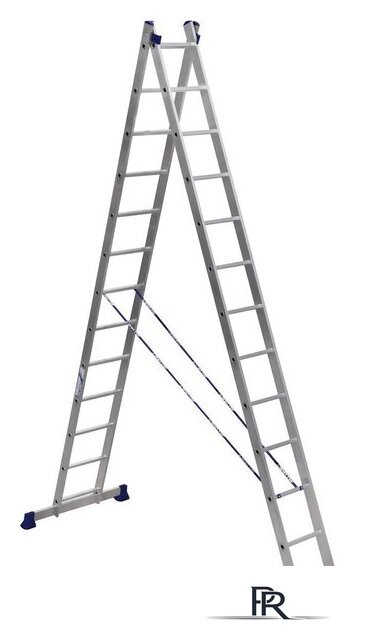 Лестница-стремянка Алюмет двухсекционная универсальная 5213 2x13 - Изображение №1 — Интернет-магазин ПроЗаказ